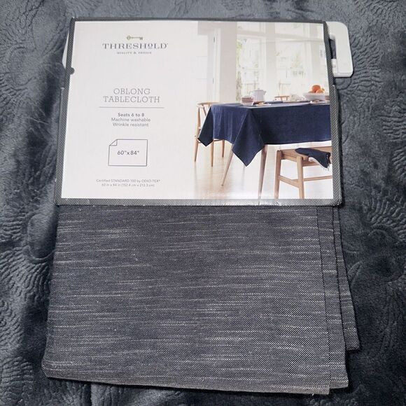 Threshold Chambray Cotton Tablecloth Oblong 60”x84”. NWT - Picture 1 of 4